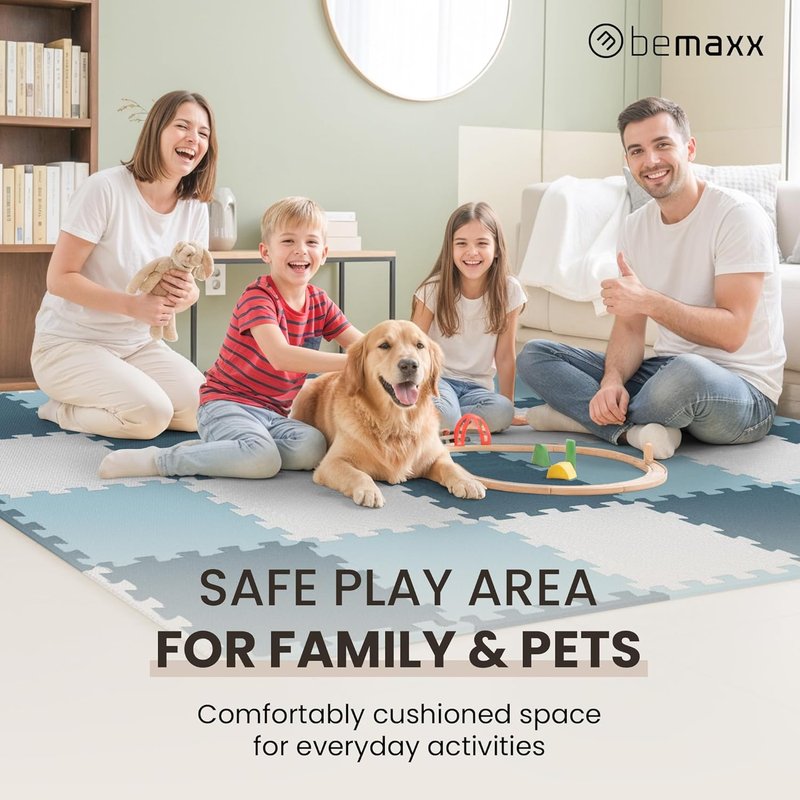 Gym Mats Set - 18 Pcs EVA Interlocking Foam Floor Tiles | 12.6"x12.6"x0.4" Protective Flooring for Home Workout, Exercise & Fitness