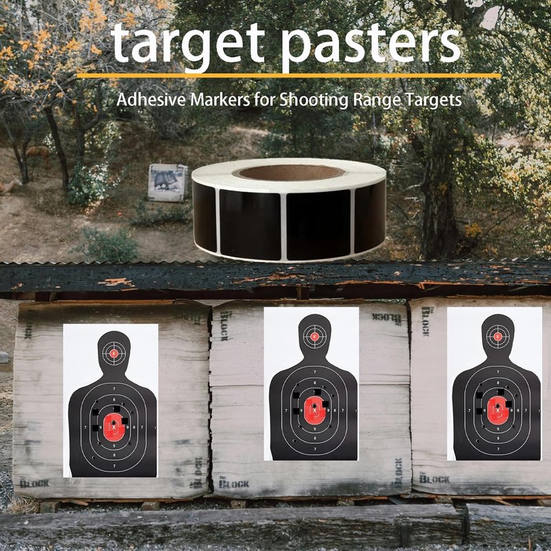 Target Pasters - 1 Inch Adhesive Stickers for Shooting Practice | 2000 Pieces for Range Targets