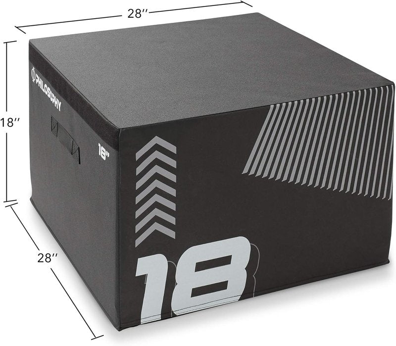 Soft Foam Plyo Box - Stackable Plyometric Jump Box for Home Gym | HIIT, Agility, Strength Training