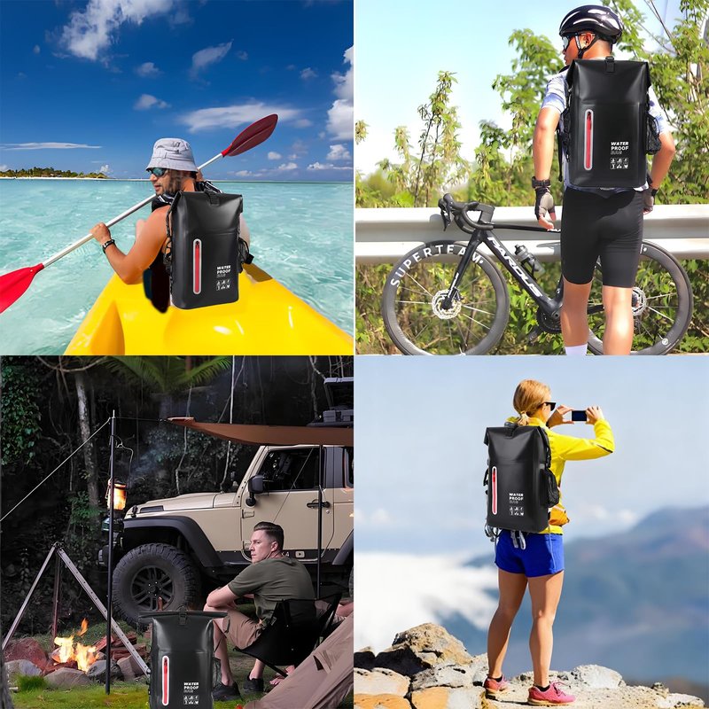 kooldaiwangwang Waterproof Backpack, Waterproof Backpack That Can Float, Suitable for Kayaking And Beach Activities, Outdoor Moisture-Proof Bag