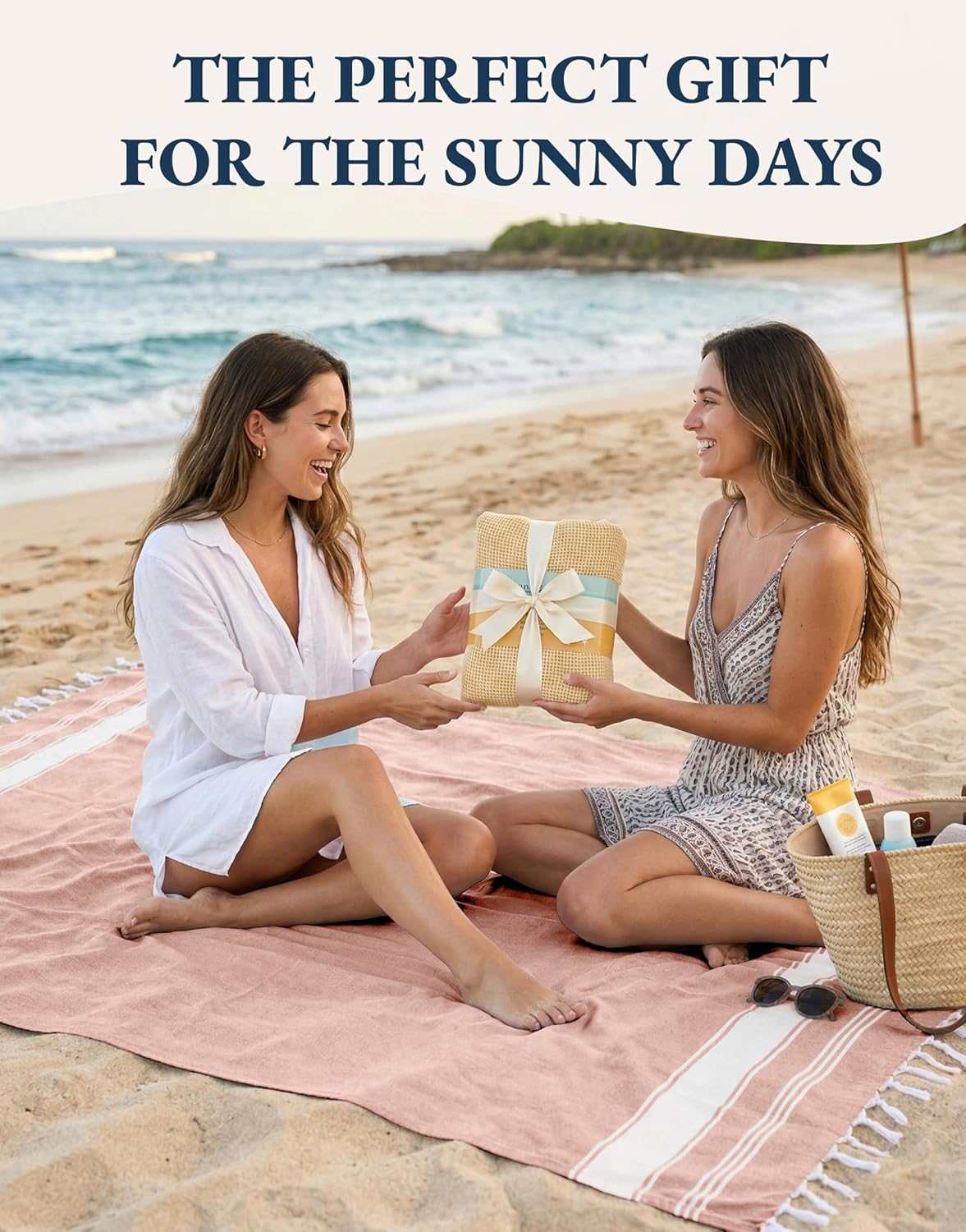 LANE LINEN Oversized Beach Towels 4 Pack - Quick Dry, No Sand, Extra Large 39"x71" - Quartz Pink
