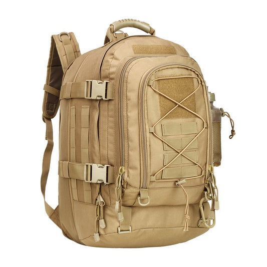 ZSearARMY Large Tactical Backpack for Men Military Backpack with DIY System for Travel, Work,Camping,Hunting,Hiking,Sports (TAN)