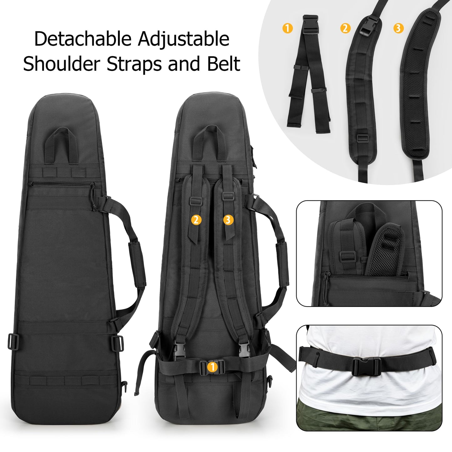 DSLEAF Long Soft Bag Backpack & Padded Duffle Bag