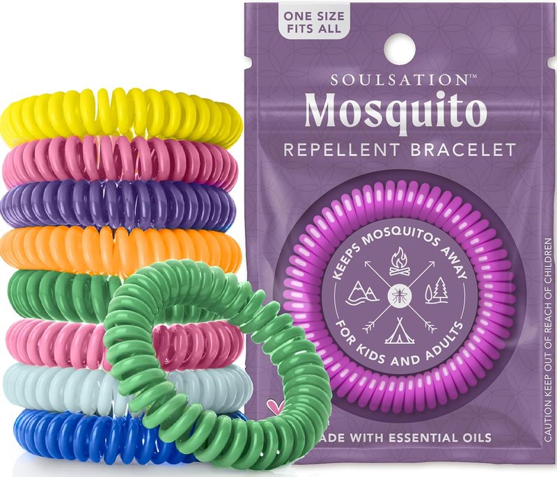 SoulSation Mosquito Repellent Bracelets - DEET-Free, 15 Pack for Kids & Adults | Individually Wrapped