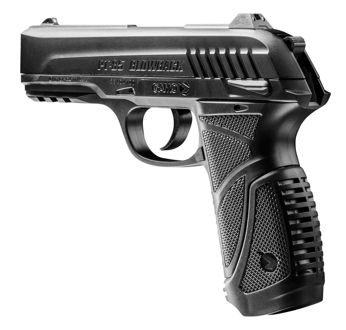 Gamo, PT-85 CO2 Pistol Air Pistol, .177 Caliber, 450 FPS with PBA Pellet, 6 Pellets Double Magazine, CO2 Powered, 611138254