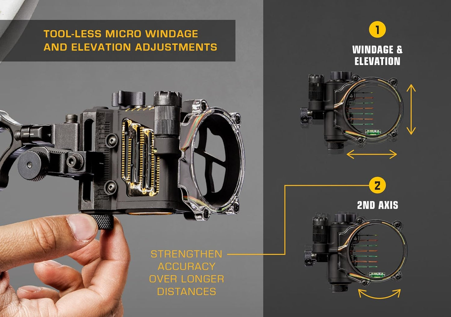 Trophy Ridge - Fix Series Bow Sight with Precision Adjustment | Durable Design for Accurate Shooting