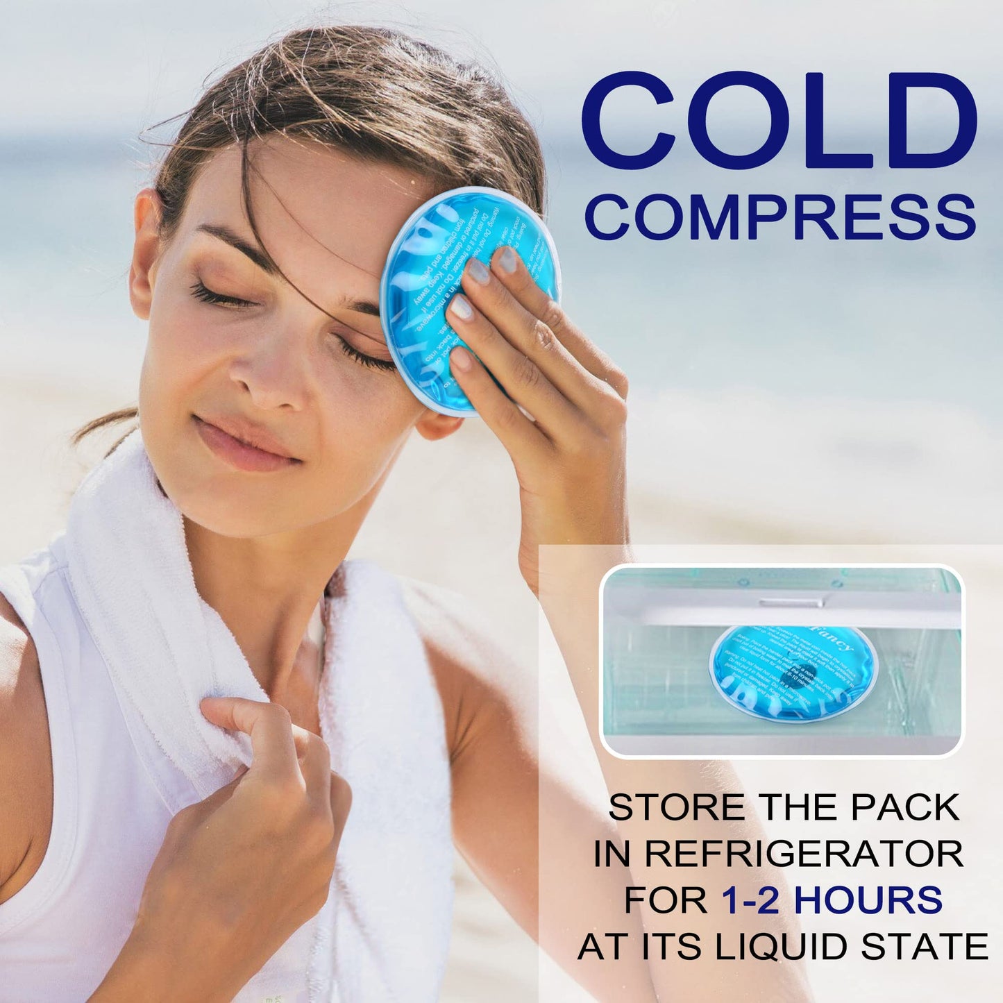 LotFancy Reusable Hand Warmer, 10 Click Activated Instant Heat Packs and 2 Wraps, Snap Hot Therapy Compress, Gel Heating Pad for Pain Relief, Outdoor & Portable Size
