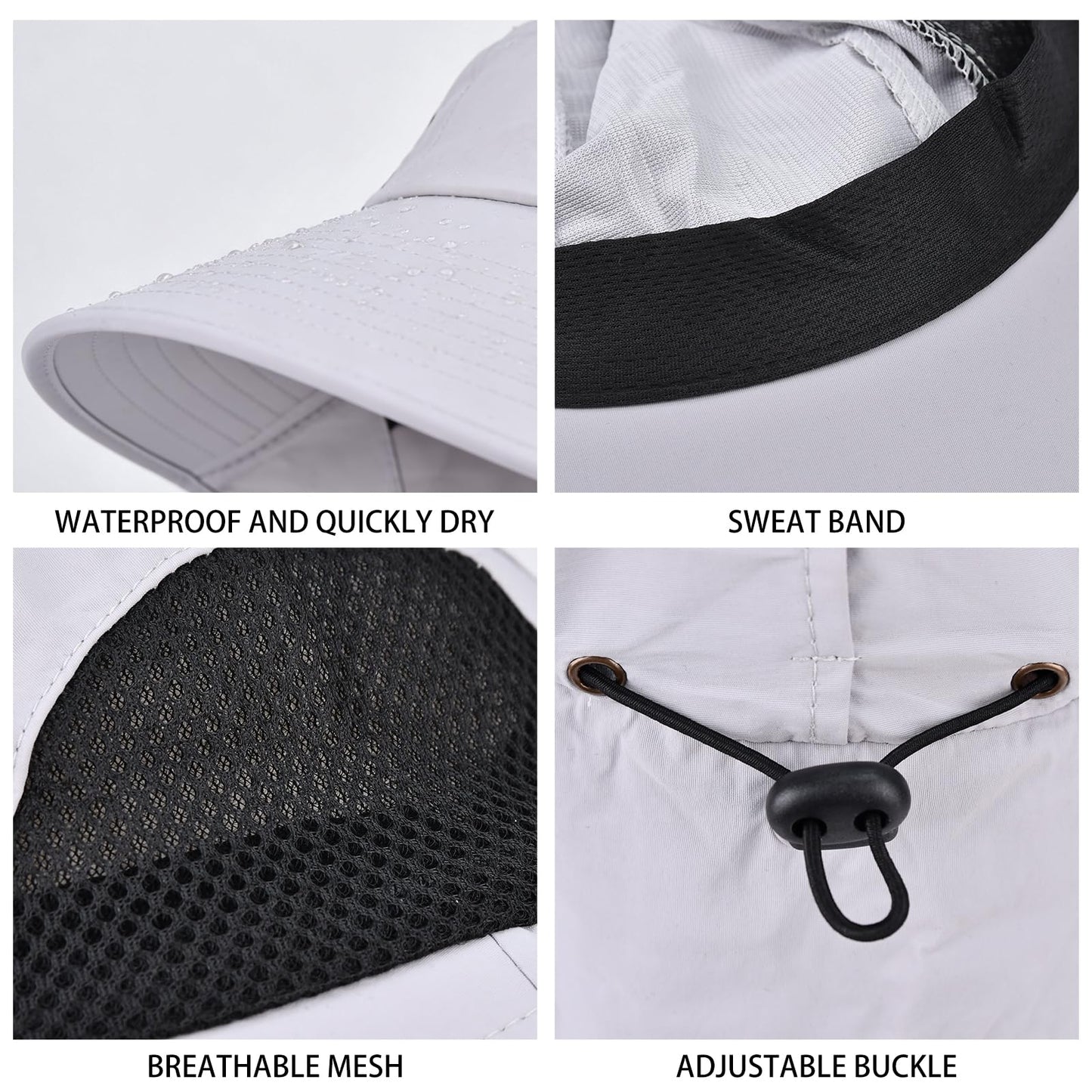 Sun Hat for Men Women with Neck Flap,UPF 50+ UV Protective Hiking Fishing Hats,Wide Brim Sun Hat for Women&Men