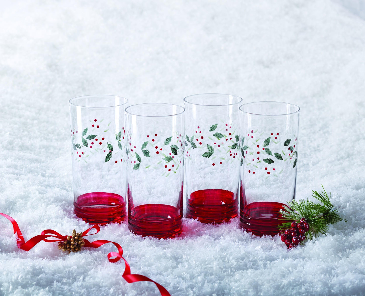 Pfaltzgraff Winterberry Cooler Glasses (20-Ounce, Set of 4)