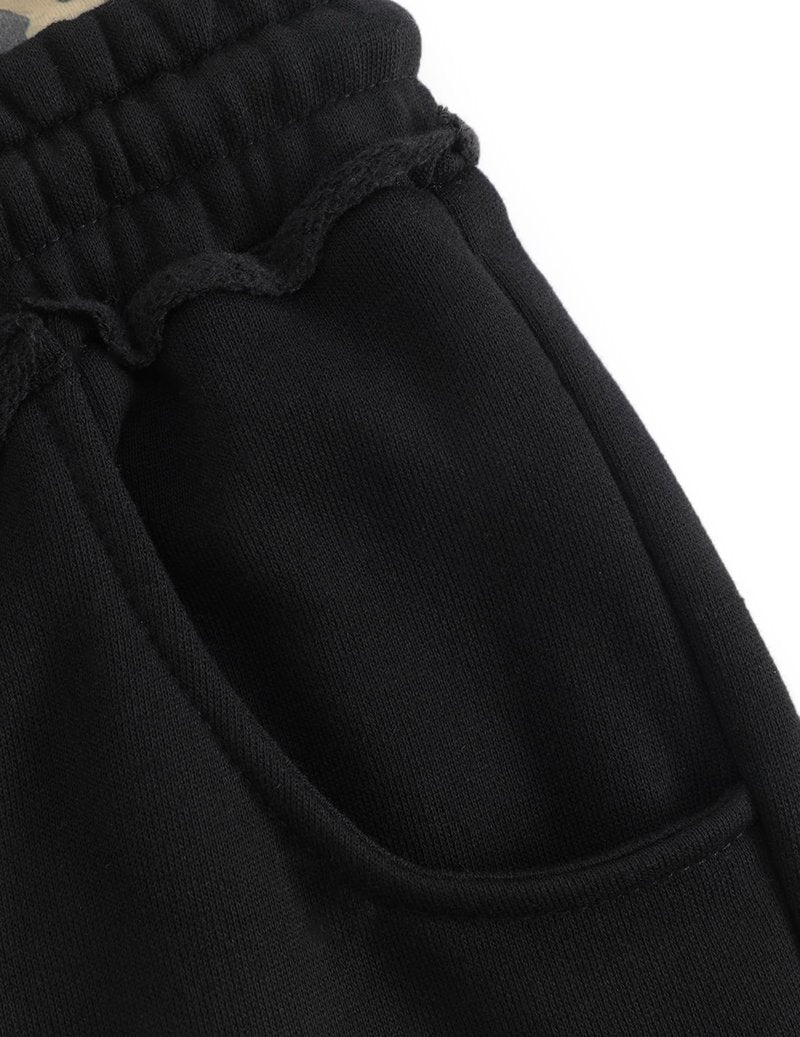 Aelfric Eden Baggy Wide Leg Sweatpants for Women Men Double Waist Camo Elastic Waisted Lounge Pants with Pockets Leopard Small