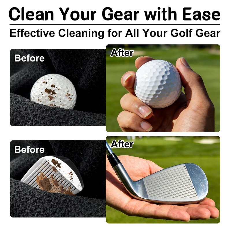 Epinovo Strong Magnetic Golf Towel for Golf Bags, 23.6"x15.7" Microfiber Golf Cleaning Towel with Waffle Weave Design, Easily Attaches to Golf Carts and Clubs (3 Pack)