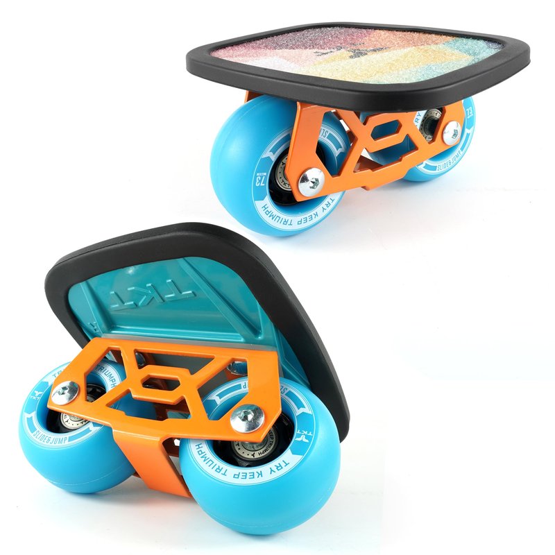 TKT Aluminum Plate Freeskates - Skillful Free Skates Split Skateboard - High End Bearings with PU Wheels