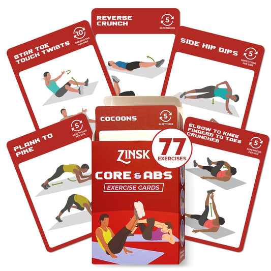 Abs and Core Exercise Cards – 75+ Workout Cards to Help Build Core Strength, Stability, Outdoor, Work from Home Fitness Workout