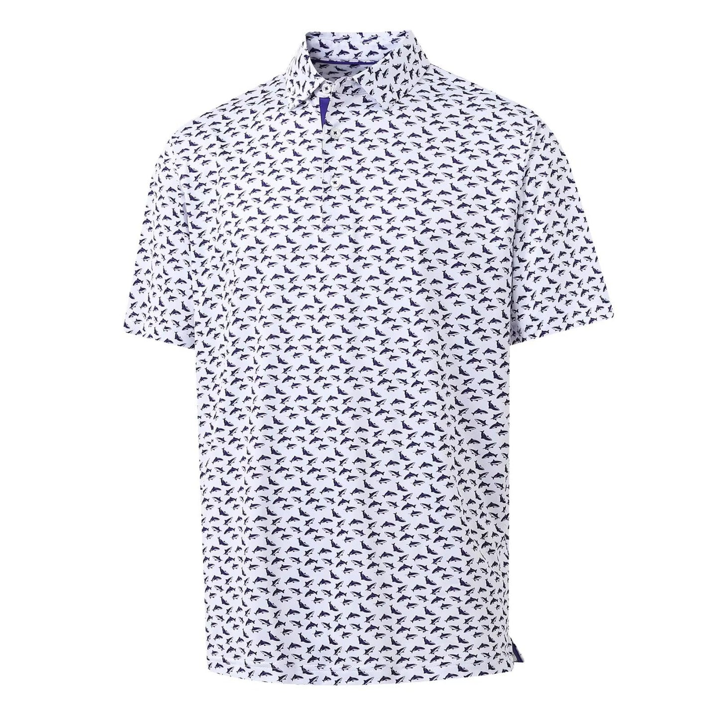 M MAELREG Golf Shirts for Men Dry Fit Print Patterns Performance Moisture Wicking Mens Polo Shirts Short Sleeve