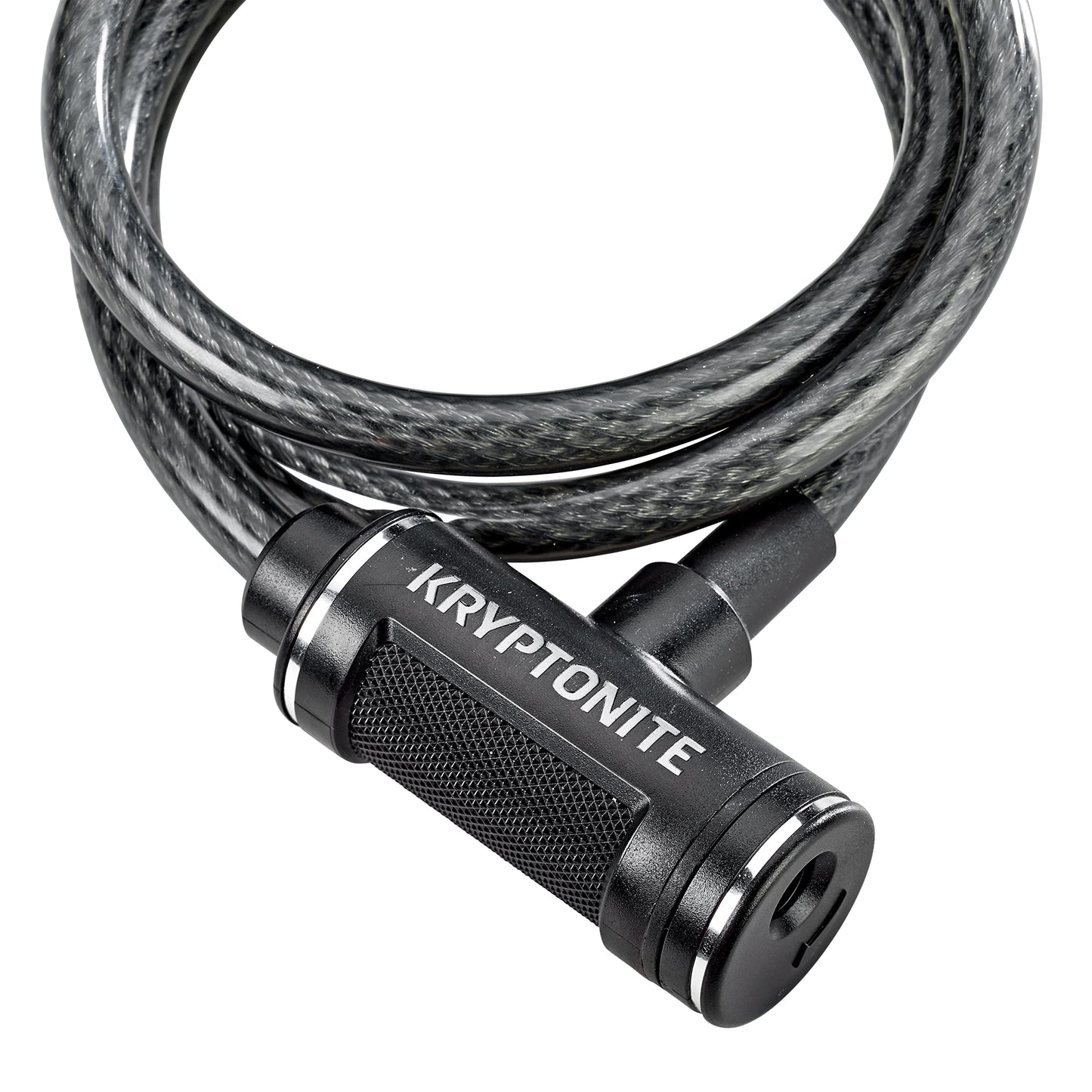 Kryptonite Parkview Bike Lock Cable, 6ft. x 12mm Braided Steel Cable Anti-Theft Security Bicycle Lock with Keys for Outdoor Equipment, Bicycles, Scooters, Fence, Gate