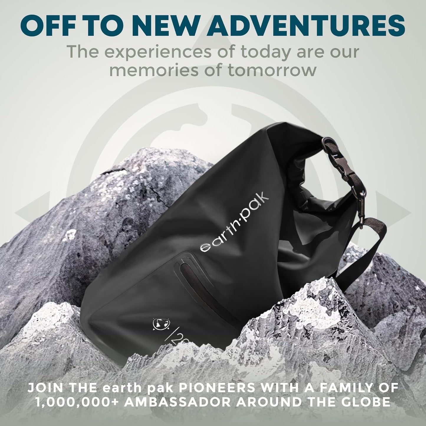 Waterproof Dry Bag with Zippered Pocket - Earth Pak Backpack Keeps Gear Dry | Durable & Lightweight