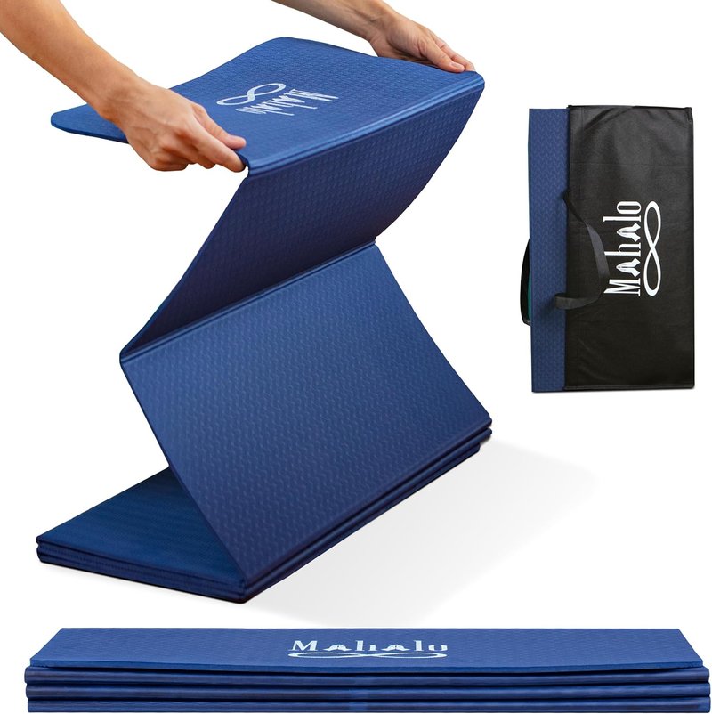 Foldable Yoga Mat - 6mm Anti-Slip Exercise Mat with Carry Bag | Perfect for Yoga, Pilates, Home Workouts