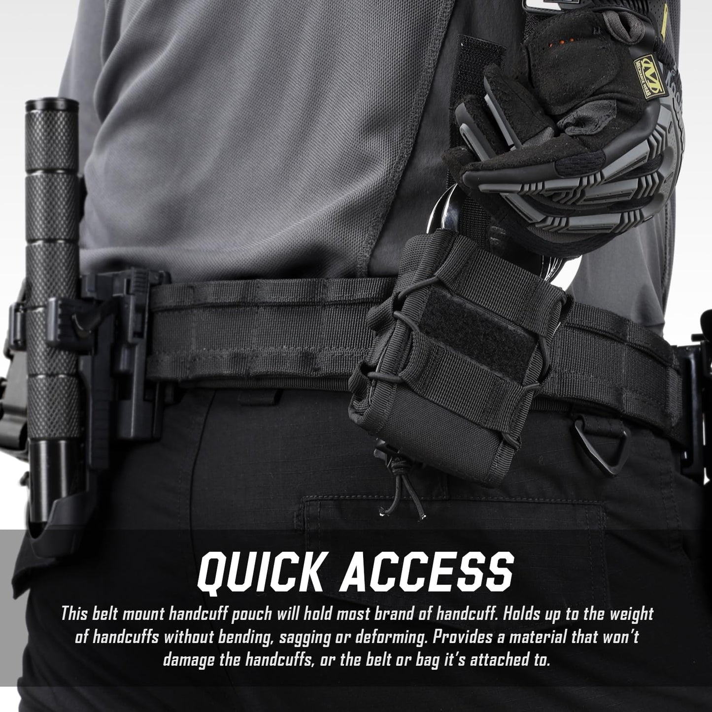 Molle Handcuff Holster, Handcuff Pouch for Duty Belt/Police Vest
