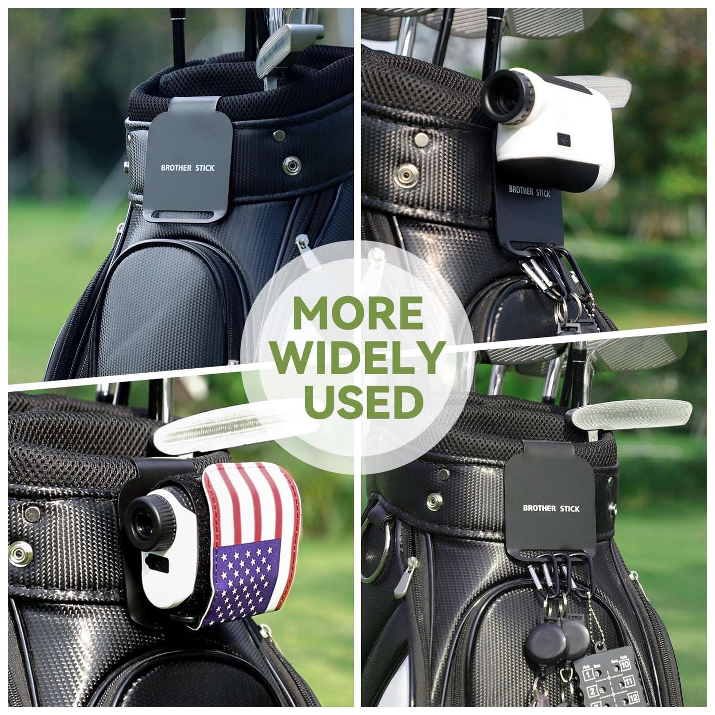 2pcs Metal Landing Pads for Golf Bag Accessories for Men, Golf Club Bag Accessories for Golf Rangefinder Magnetic Golf Towel, Golf Flask Golf Speake Large Landing Area Carabiner Accessories