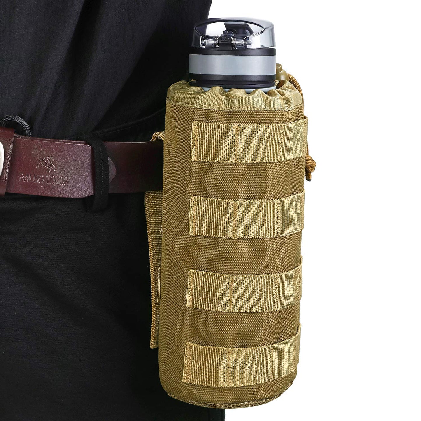 Gonex Tactical Military MOLLE Water Bottle Pouch Tan