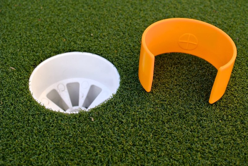 EyeLine Golf Bullseye Cup- Portable Aids to Improve Putting Accuracy. Reduce The Size of Cup to 2.5”. Create Cup Entry Point for Ball. Speed Control for Breaking Putts. Made in USA. Indoors/Outdoors