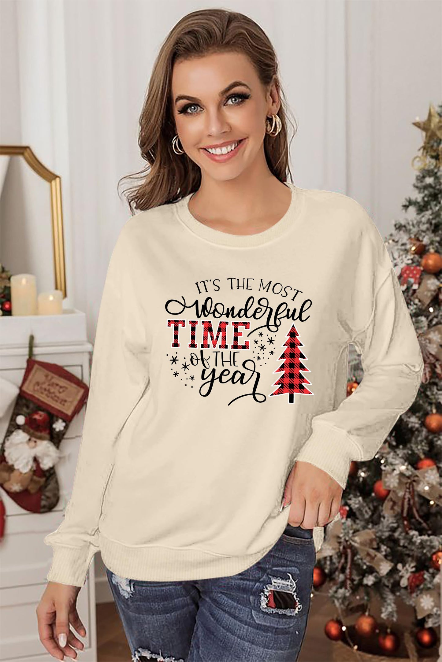 PECHAR Freezing Season Sweatshirt for Women Skeleton Christmas Graphic Shirts Long Sleeve Holiday Xmas Pullover Tops