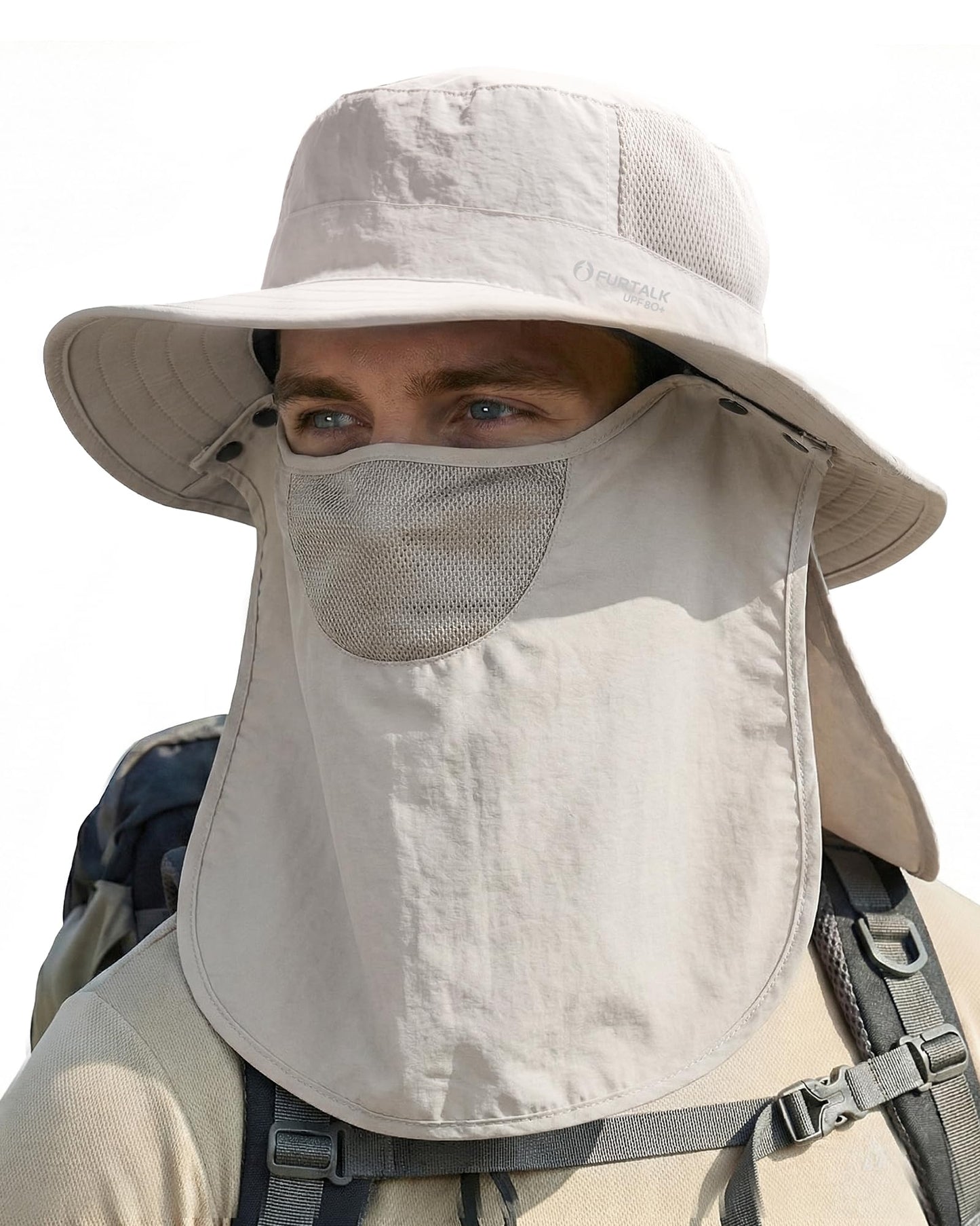 FURTALK Sun Hats for Men Face Cover Neck Flap with Wide Brim Fishing Hats