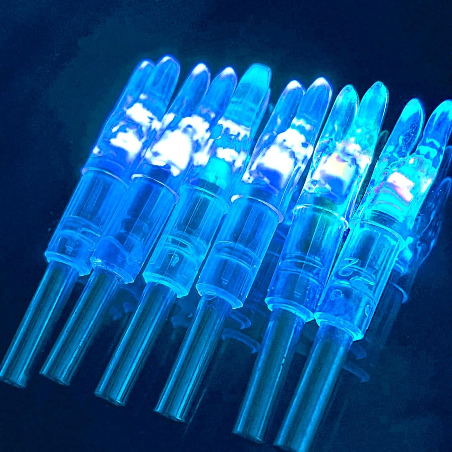 Lighted Arrow Nocks - 12-Pack or 6-Pack | .244/6.2mm Archery Nocks with Screwdriver for Hunting