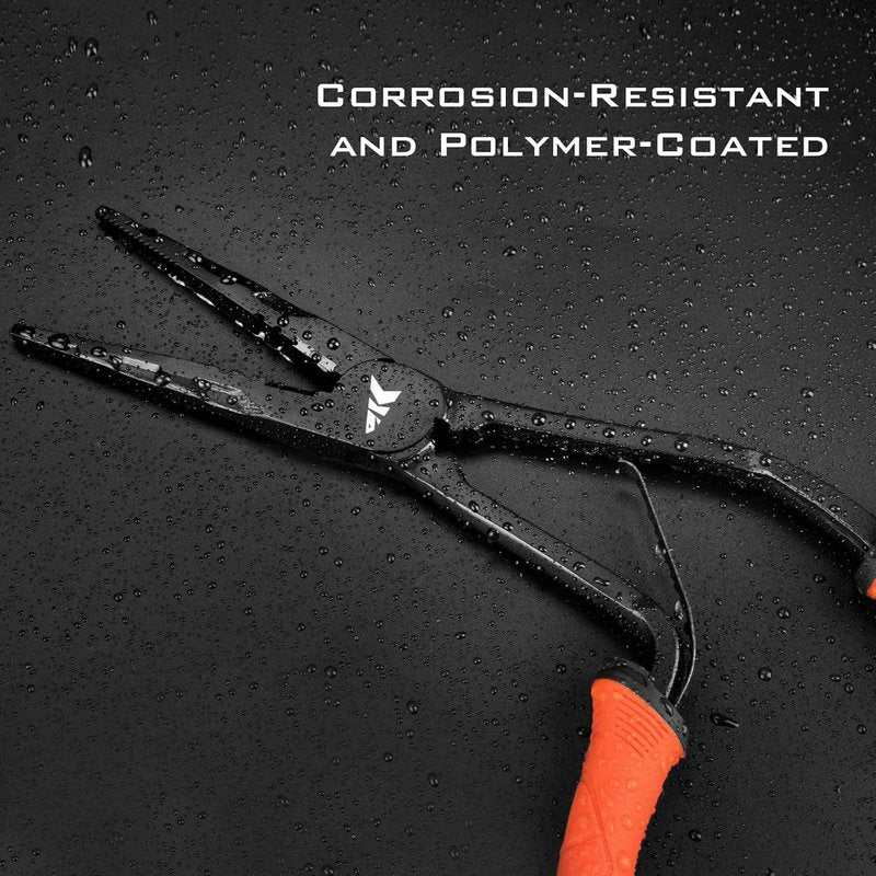 KastKing Fishing Pliers - Angled Fish Lip Gripper | Saltwater Resistant 420 Stainless Steel, Ergonomic Handle