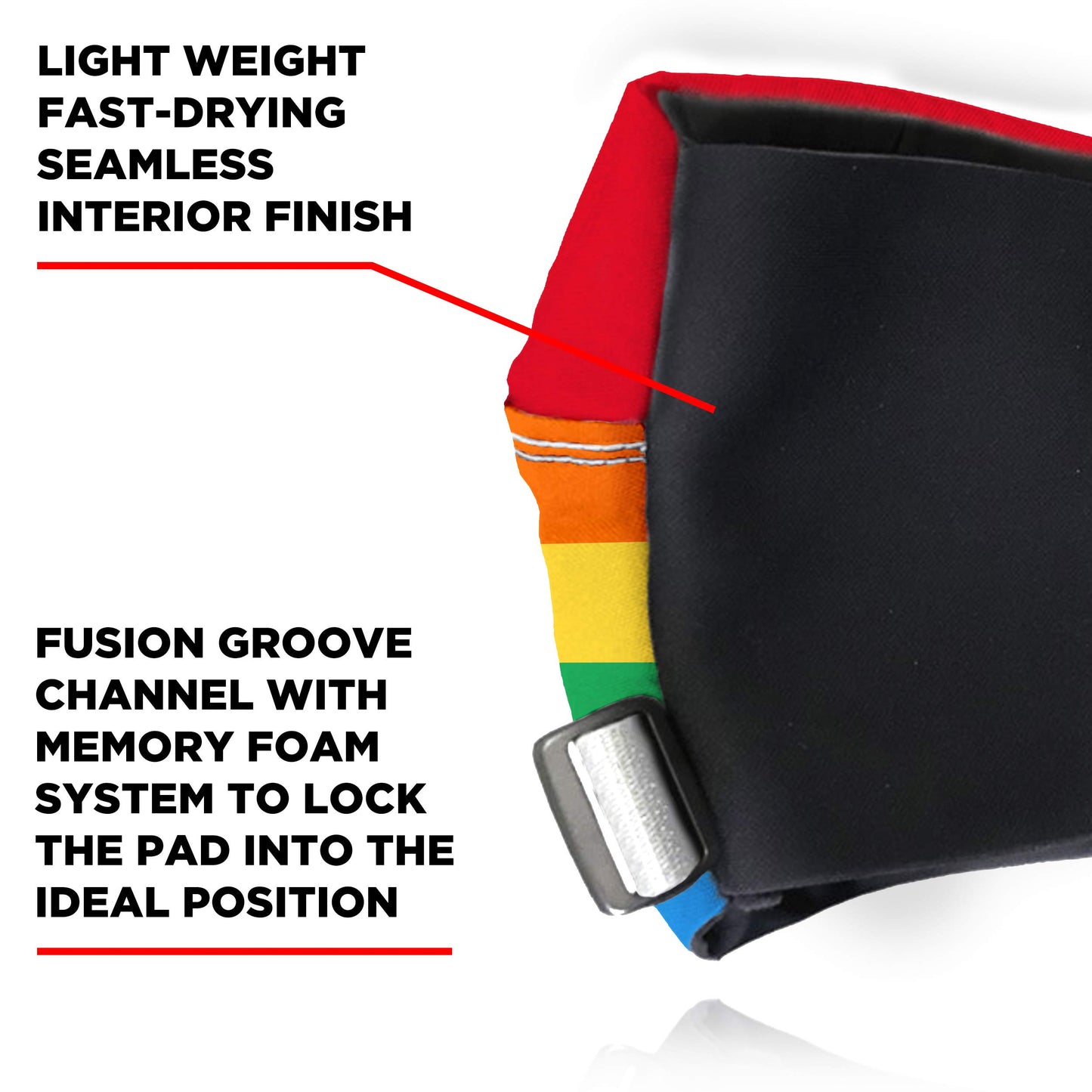 187 Killer Pads Slim Knee Pad, Rainbow, X- Large