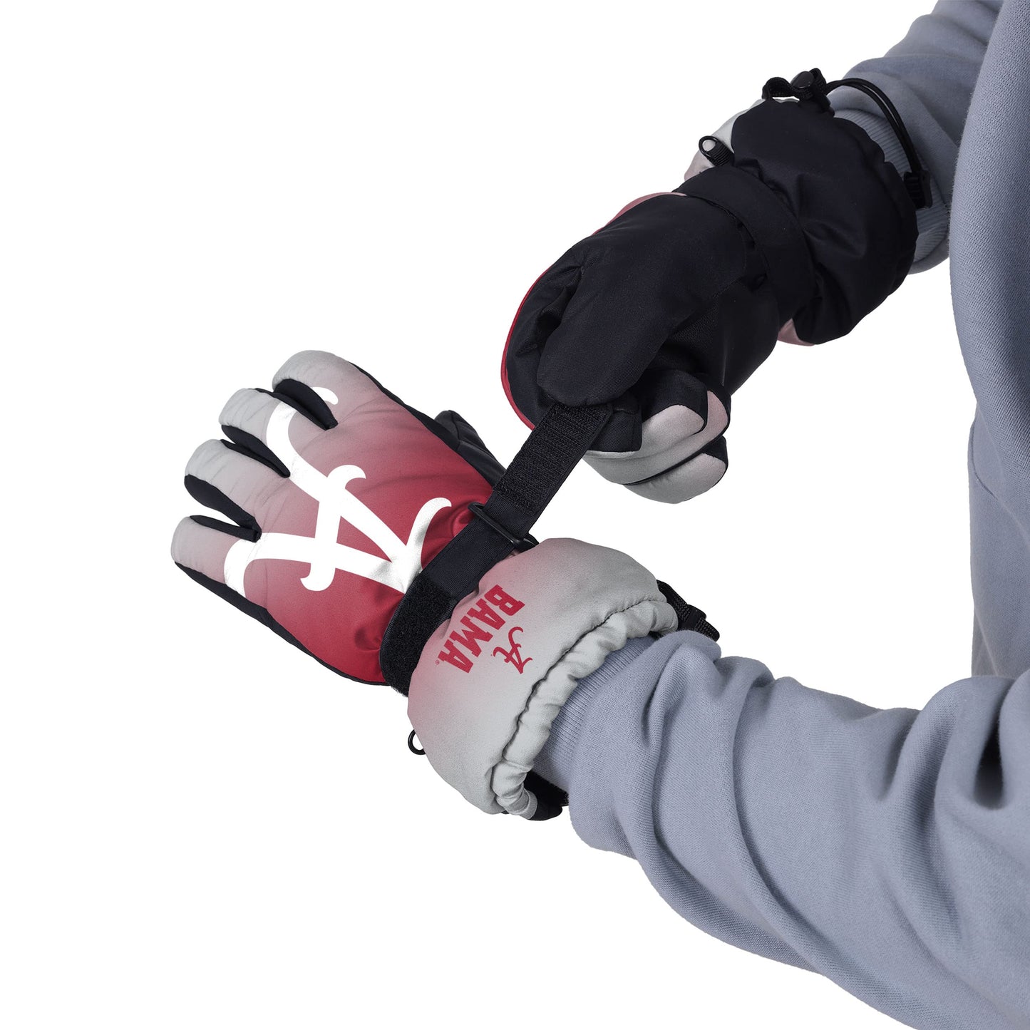 FOCO NCAA Ohio State Buckeyes Insulated Gradient Big Logo Gloves, Team Colors, Small/Medium