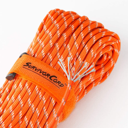 SurvivorCord Paracord - From Titan Survival - Patented 620LB Strength 550 Military Paracord with 3 Strands - Heavy Duty 550 Hank Cord Camping & Outdoor - Paracord with Firestarter & Survival Cord