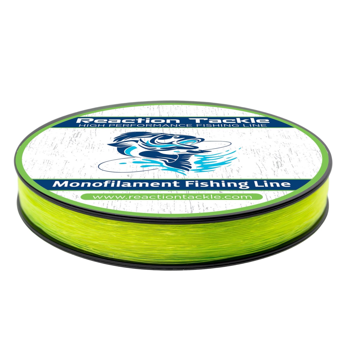 Reaction Tackle Monofilament Fishing Line - Premium Nylon Mono Line, Strong & Abrasion-Resistant, Low Memory for Smooth Long Casts - Freshwater & Saltwater - Yellow | 80lb (730 Yards)
