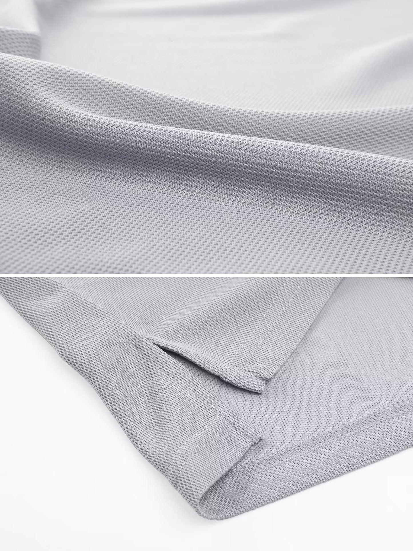 MAGCOMSEN Work Shirts for Men Golf Shirts Fishing Shirts Casual Shirts Quick Dry Shirts Golf Polo Shirts Light Grey M