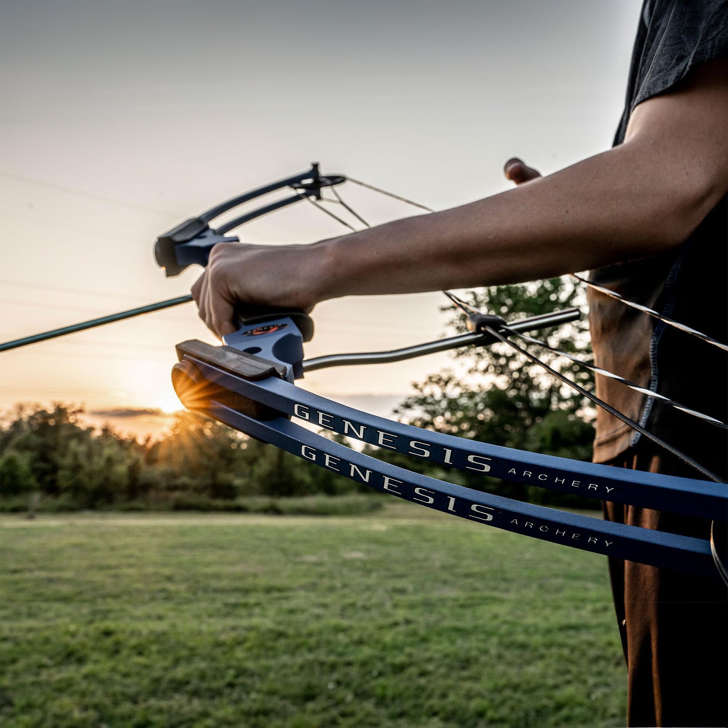 Genesis Archery Original Compound Bow with Adjustable Riser, 15"-30" Draw Length, 10-20 lb Draw Weight, All Skill Levels, Draw Hand - Right, Yellow