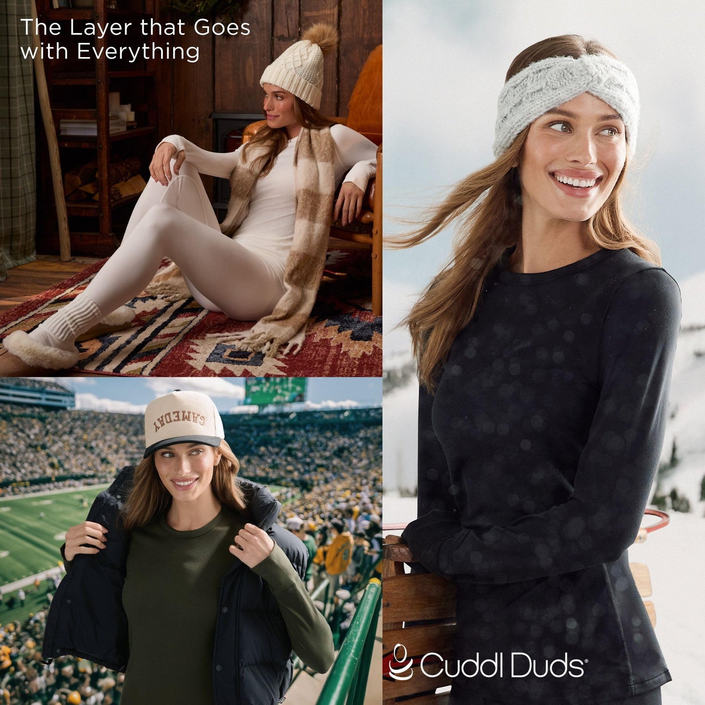 Cuddl Duds Womens Heavyweight Fleece 2 Piece Long Sleeve Thermal Underwear Set – Shirt & Leggings Base Layer for Cold Weather – Winter Clothing Long Johns Lounge Sets for Women, Chocolate Brown, S