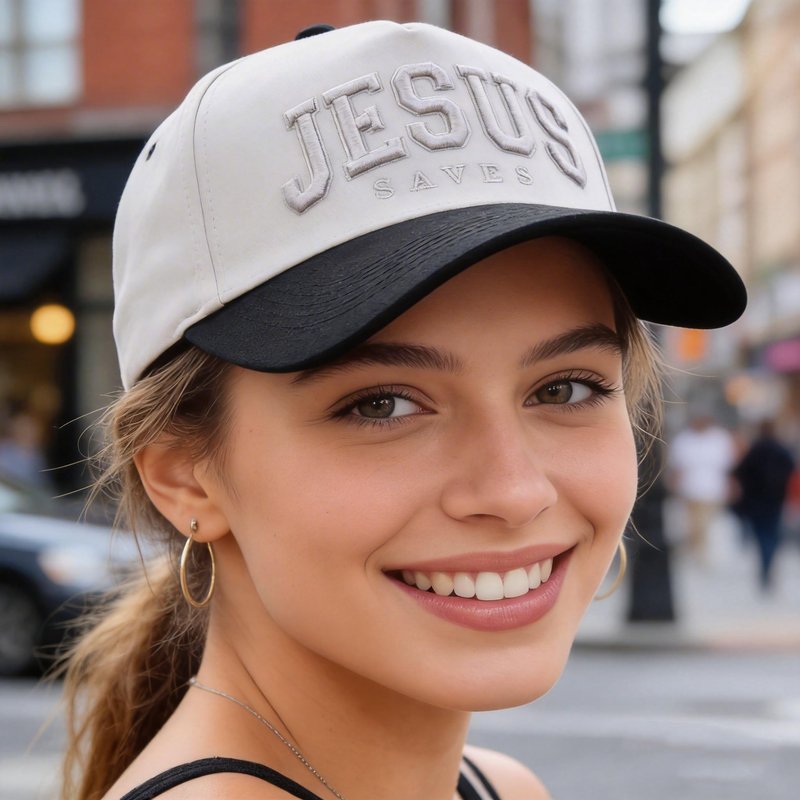 Bofemgt Christian Jesus Hats, Adjustable Denim Cotton Faith Blessed Baseball Cap for Men Women Black