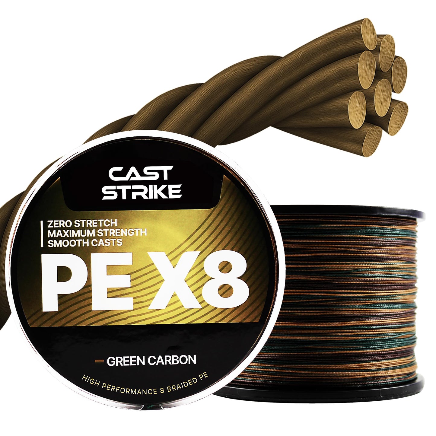 CASTSTRIKE Braided Fishing Line, 100% PE X8 Super Braid for All Waters Pro