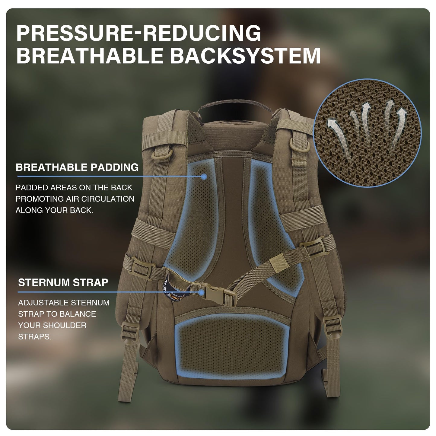 Mardingtop Small Military Tactical Backpack for Men 20L Molle Rucksack EDC Daypack for Hiking,Travel,Camping, Hunting