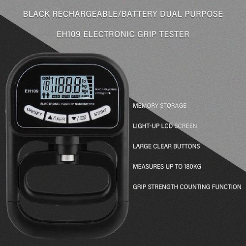 Captain Grip Strength Tester and Trainer Set – Electronic Hand Dynamometer (400lbs/180kg) & Adjustable Resistance Grip，Electronic Counting Grip