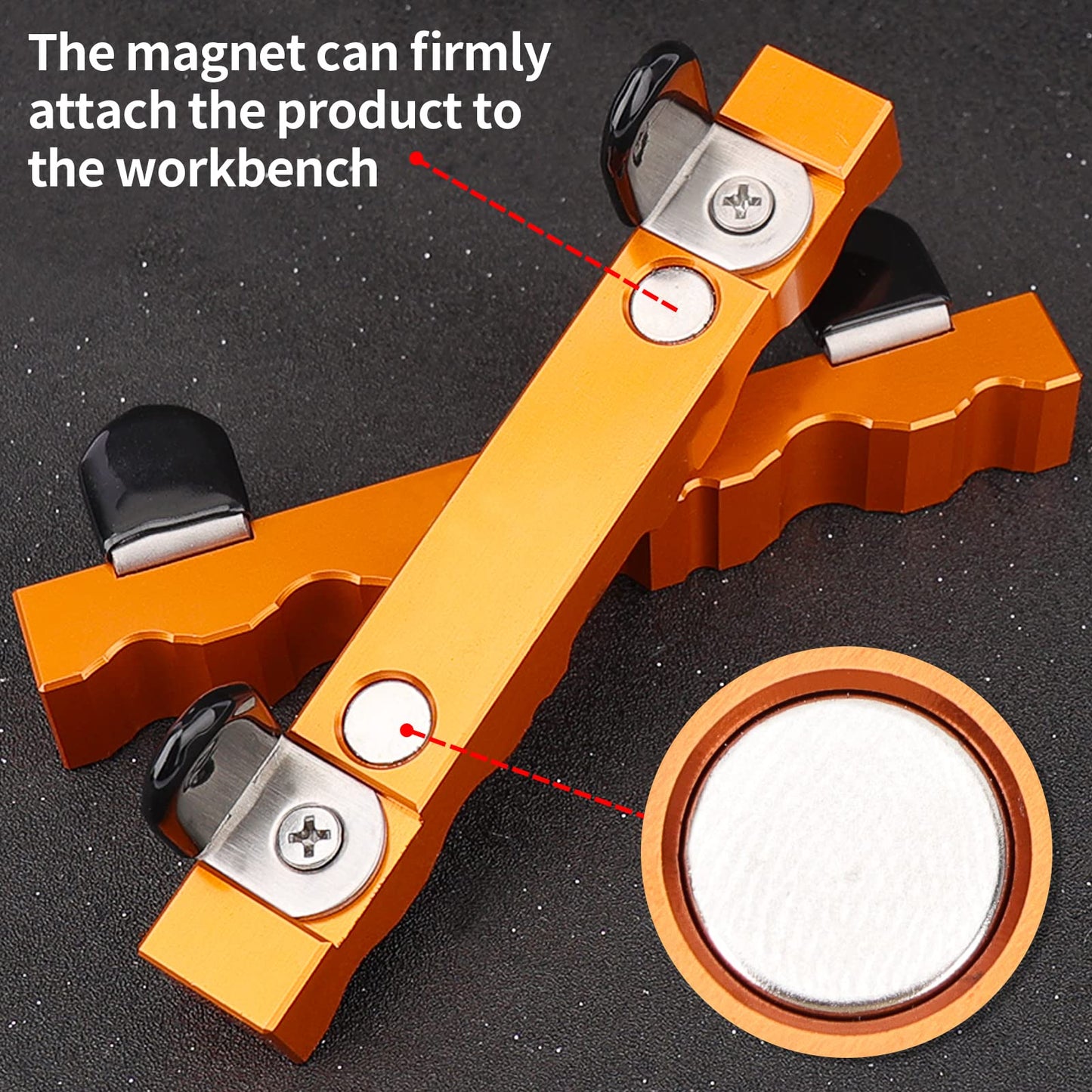 PACYTION Bike Axle & Spindle Vise Insert, Magnetic Clamp Holder for Bicycle Pedals, Seatpost, Suspension Fork, Hub, Freewheel Bench Vise Maintenance Tool for Bike Parts Diameter 4-36mm