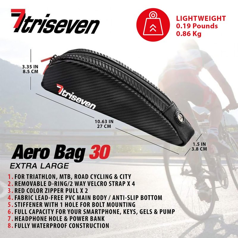 TriSeven Triangle Frame Pouch - Bikepacking Touring Bag - Black