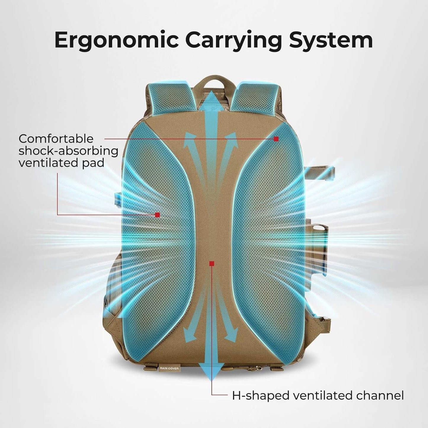 Piscifun Fishing Tackle Backpack - Lightweight Storage Bag with Rod Holder & Rain Cover | Durable & Spacious Design