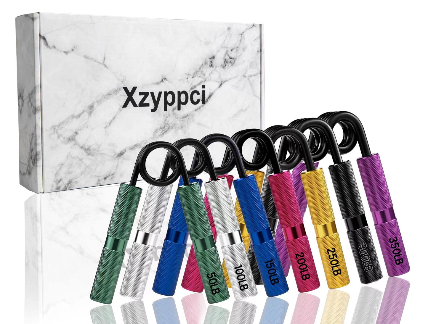 Xzyppci Hand Grippers,Grip Strengthener kit,Great Wrist & Forearm Exercise,for Home Office & Gym Use,for Beginners to Professionals (5 PCS)
