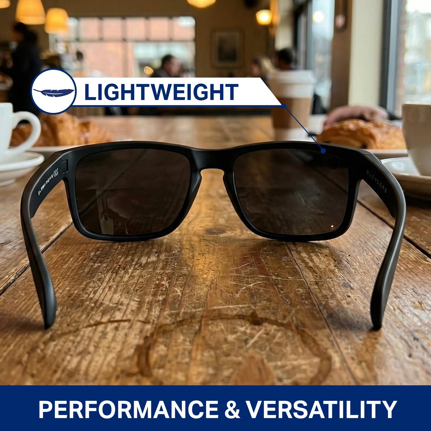 Blenders Eyewear Canyon – Polarized Sunglasses – Active Style, Durable Frame – 100% UV Protection – For Men – Black Tundra