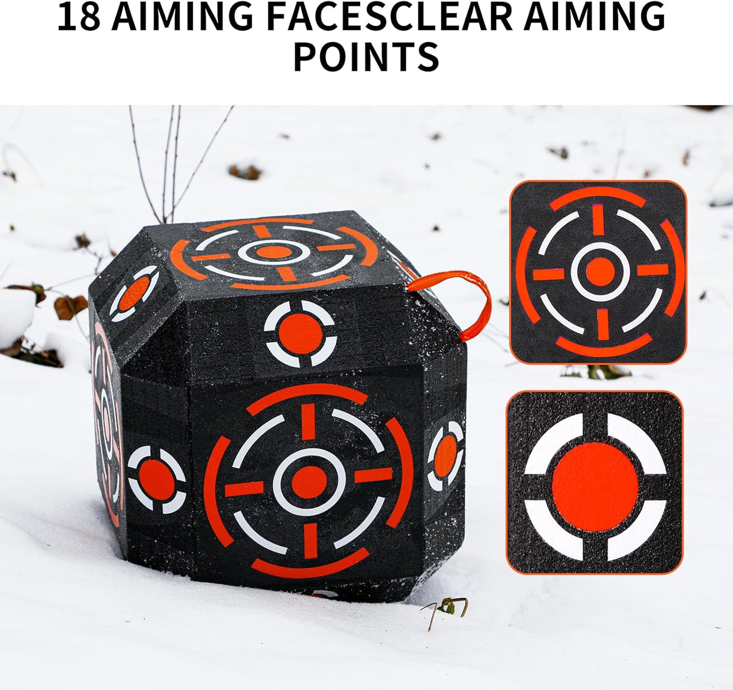 Multi-Sided Archery Target Block - High Polymer Fiber Bow & Arrow Target | Lightweight Handheld Design