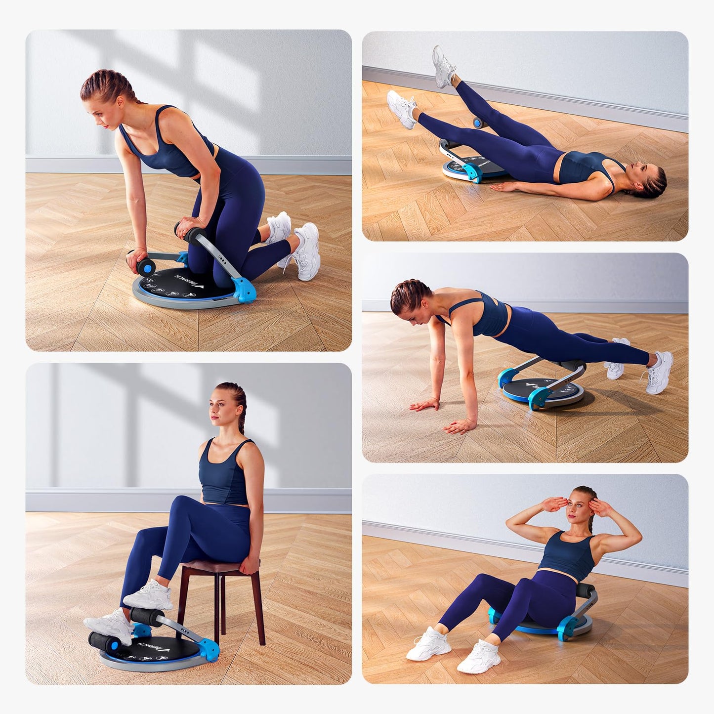 MERACH Ab Machine, Sit Up Exercise Equipment with 3 Adjustable Resistance Levels, Automatic Rebound Ab Crunch Machine for Core Workout, Ab Workout Equipment for Stomach