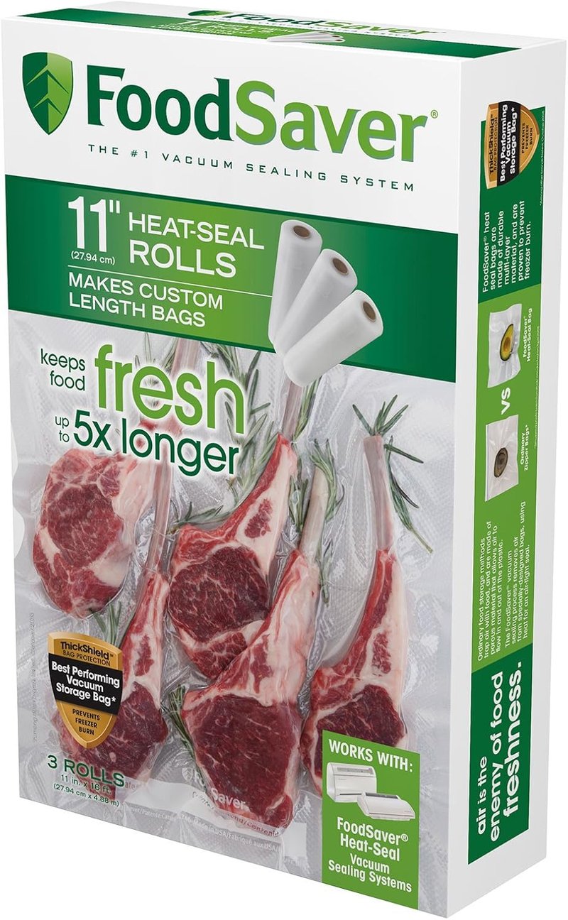 Foodsaver V4400 Vacuum Sealer Machine - 2-in-1 with Automatic Bag Detection & Starter Kit | Black/Silver, 11" x 16' Roll, BPA-Free
