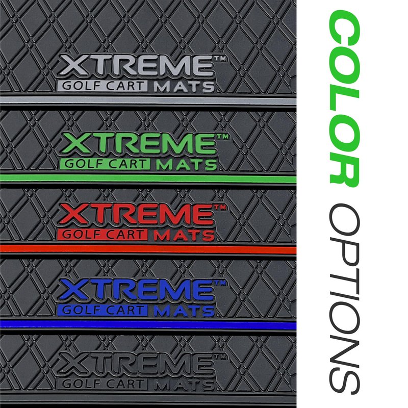 Xtreme Golf Cart Mats Rear Step Rubber Floor Mat for Golf Cart Models Equipped with MadJax Genesis 150, GTW MACH1, or MODZ Flip4 Rear Seat Kits | Full Coverage Protection 41" x 12" - Red Trim
