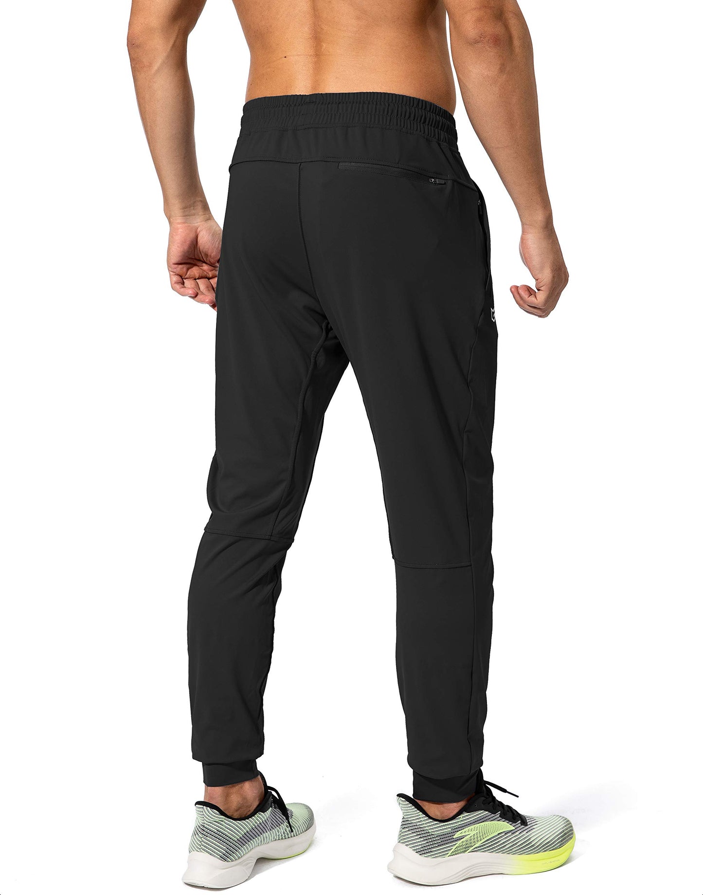 G Gradual Men's Sweatpants with Zipper Pockets Athletic Pants Traning Track Pants Joggers for Men Soccer, Running, Workout(Black,XXL)
